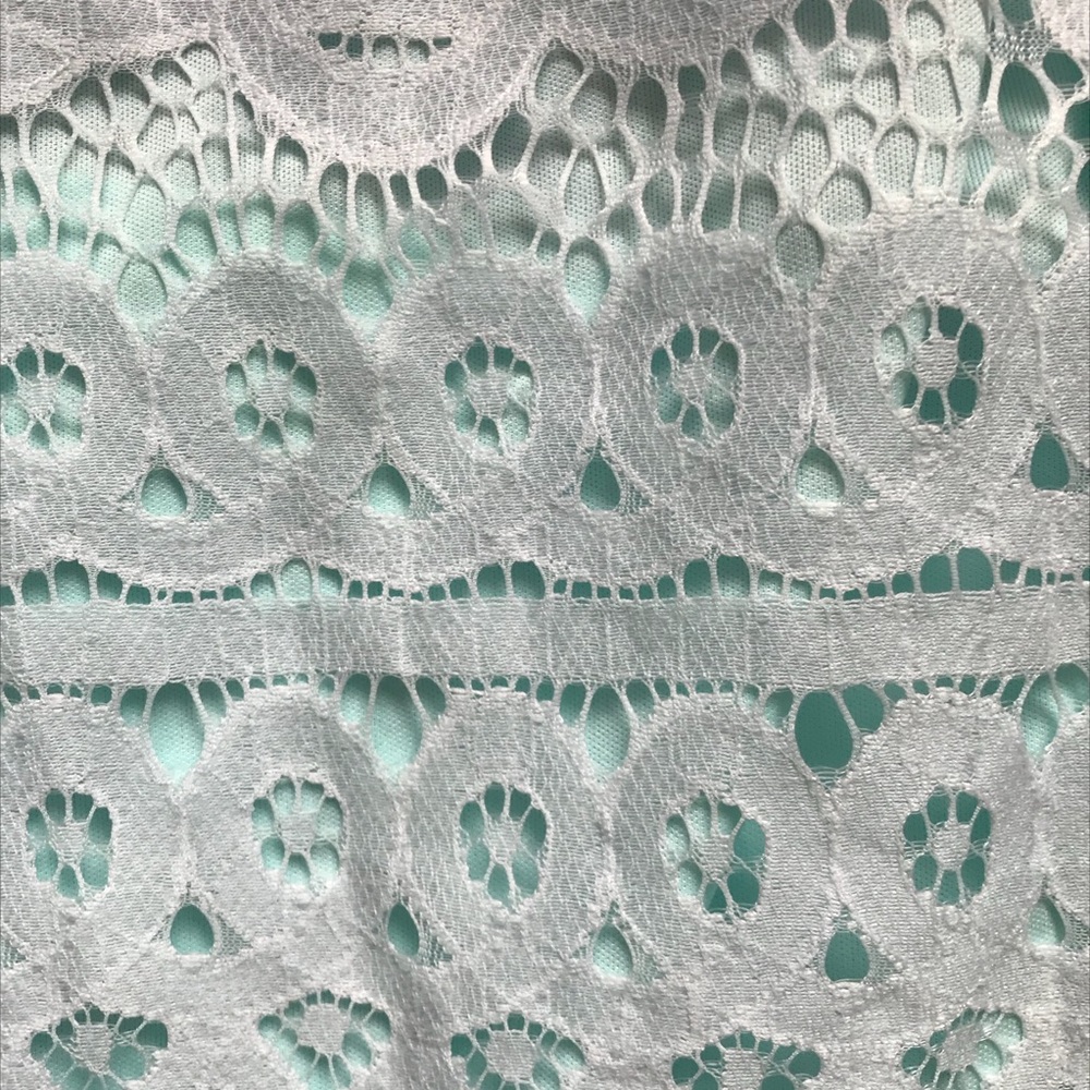 NWT Topshop aqua lace open back midi dress - Picture 3 of 4